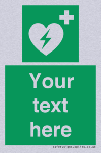 Custom Defibrillator Sign